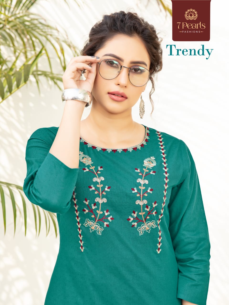 7 Pearls Launch Trendy Cotton Kurti With Pant Collection