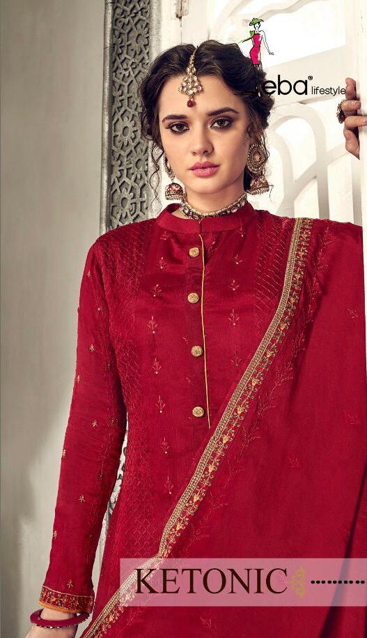 Eba Lifestyle Ketonic Heavy Chinon Embroidery Salwar Kameez