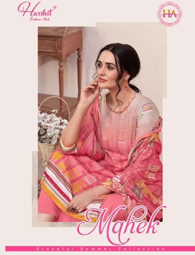 harshit fashion mahek cambric cotton printed ladies suits wholesaler