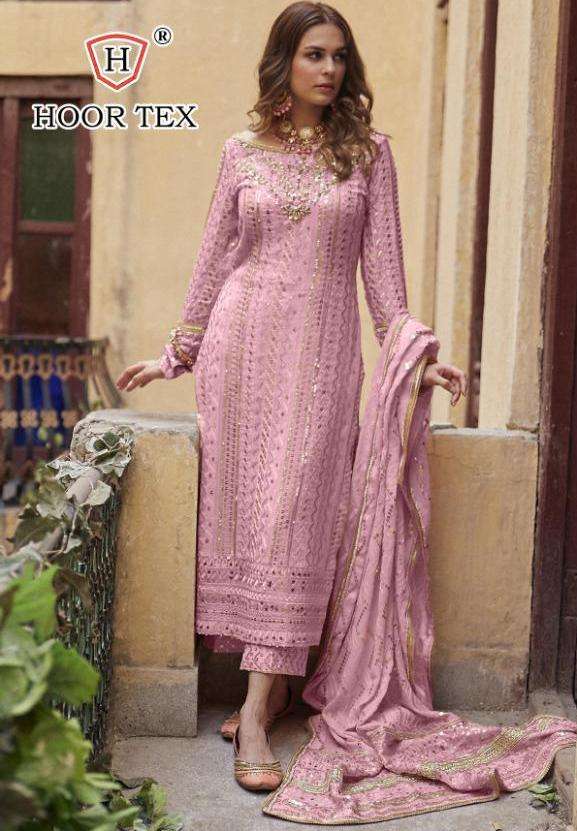 hoor tex design 18016 new color pakistani georgetet dresses wholesaler 