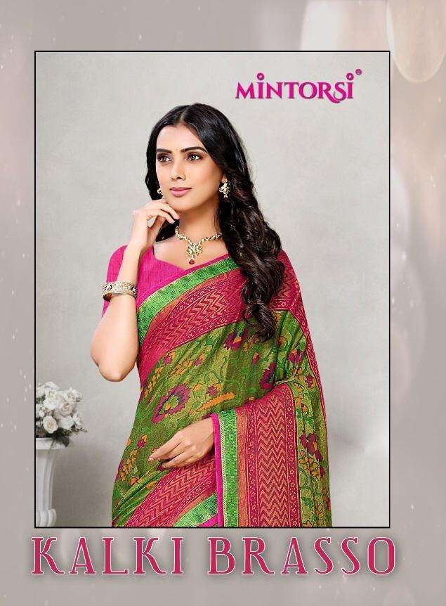 kalki brasso by mintorsi chiffon brasso fancy women saris best rate on krishna creation