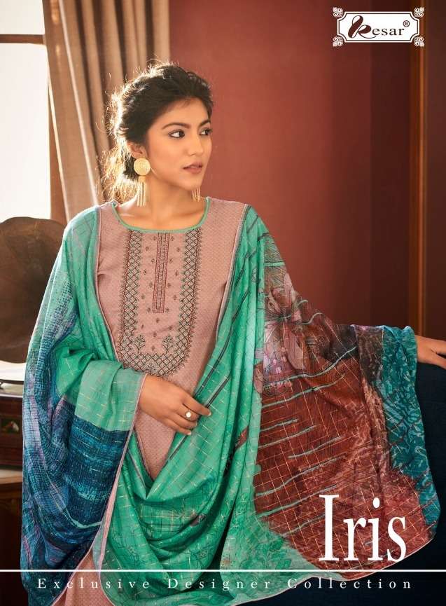 kesar iris jaam cotton printed ladies suits new collection of summer 2021