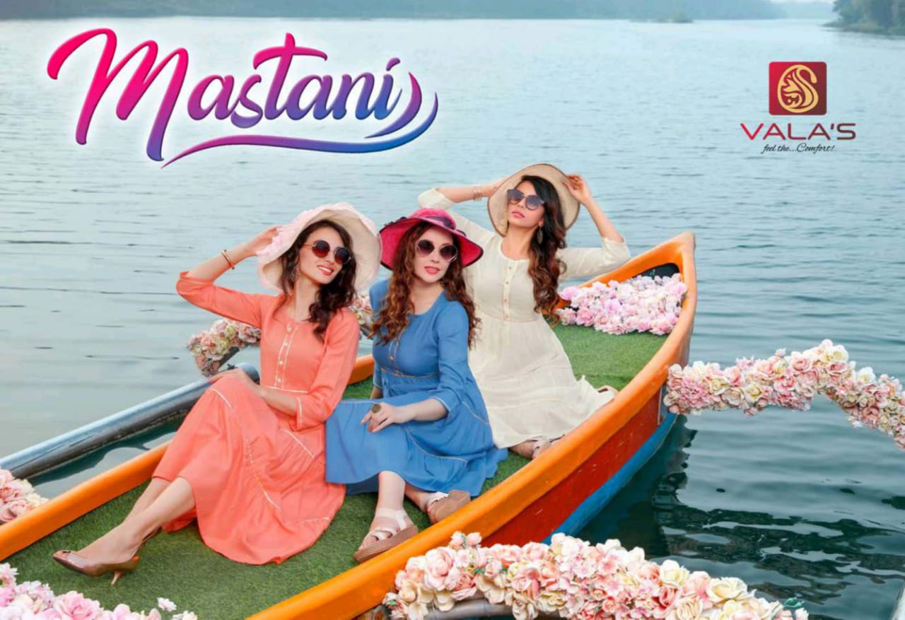 Mastani By Valas Exclusive Rayon Plain Slub Anarkali Pattern Kurti