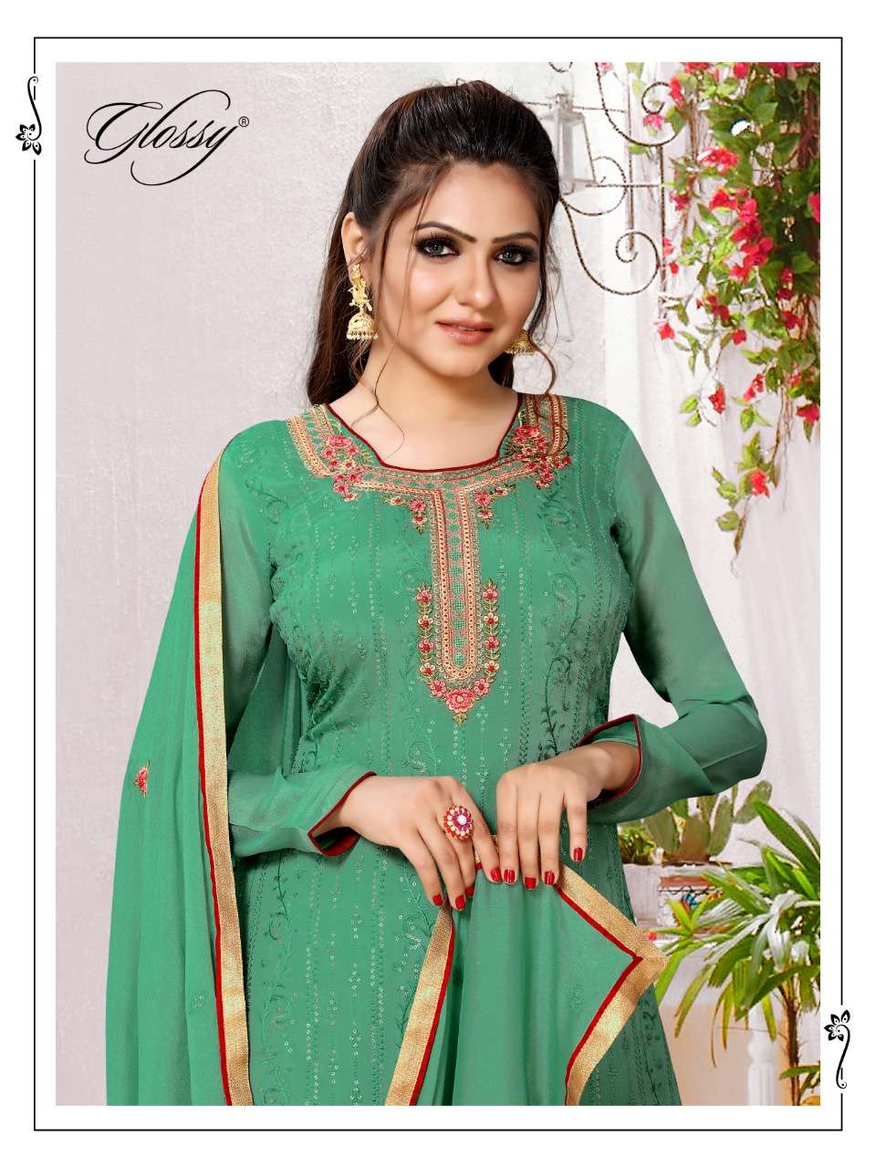 noor by glossy viscose chinon exclusive salwar kameez wholesaler