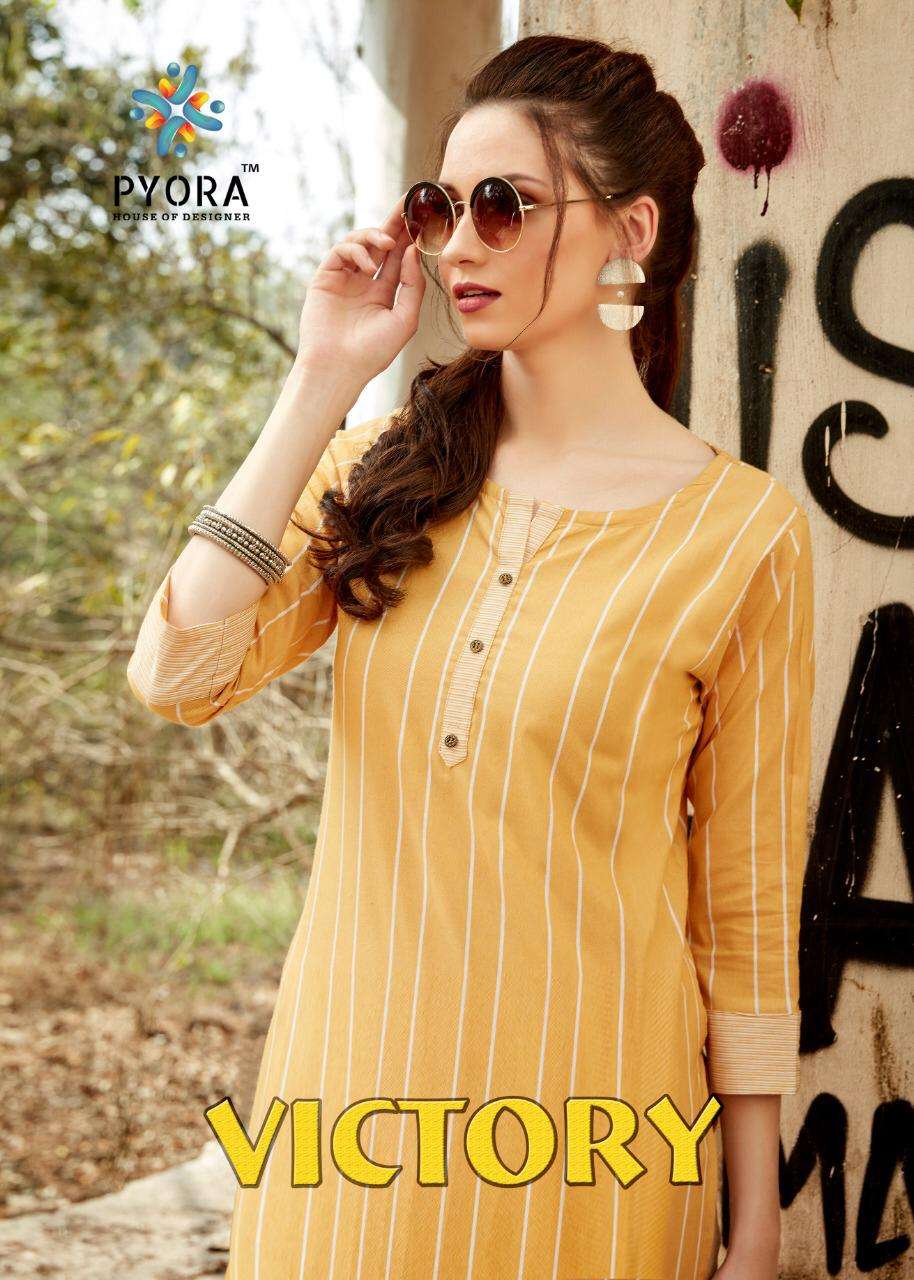 pyora launch victory vol 1 kurti with pencil pant for women and girls 