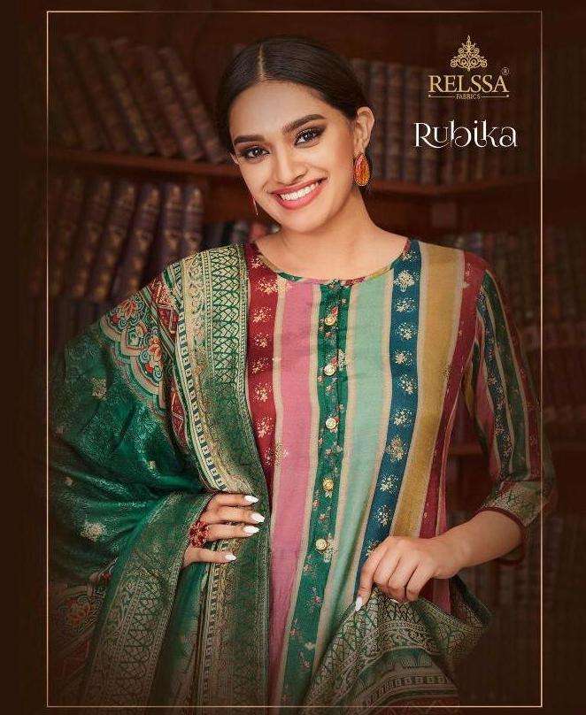 relssa fabrics rubika silk heavy party wear rich look salwar kameez collection 