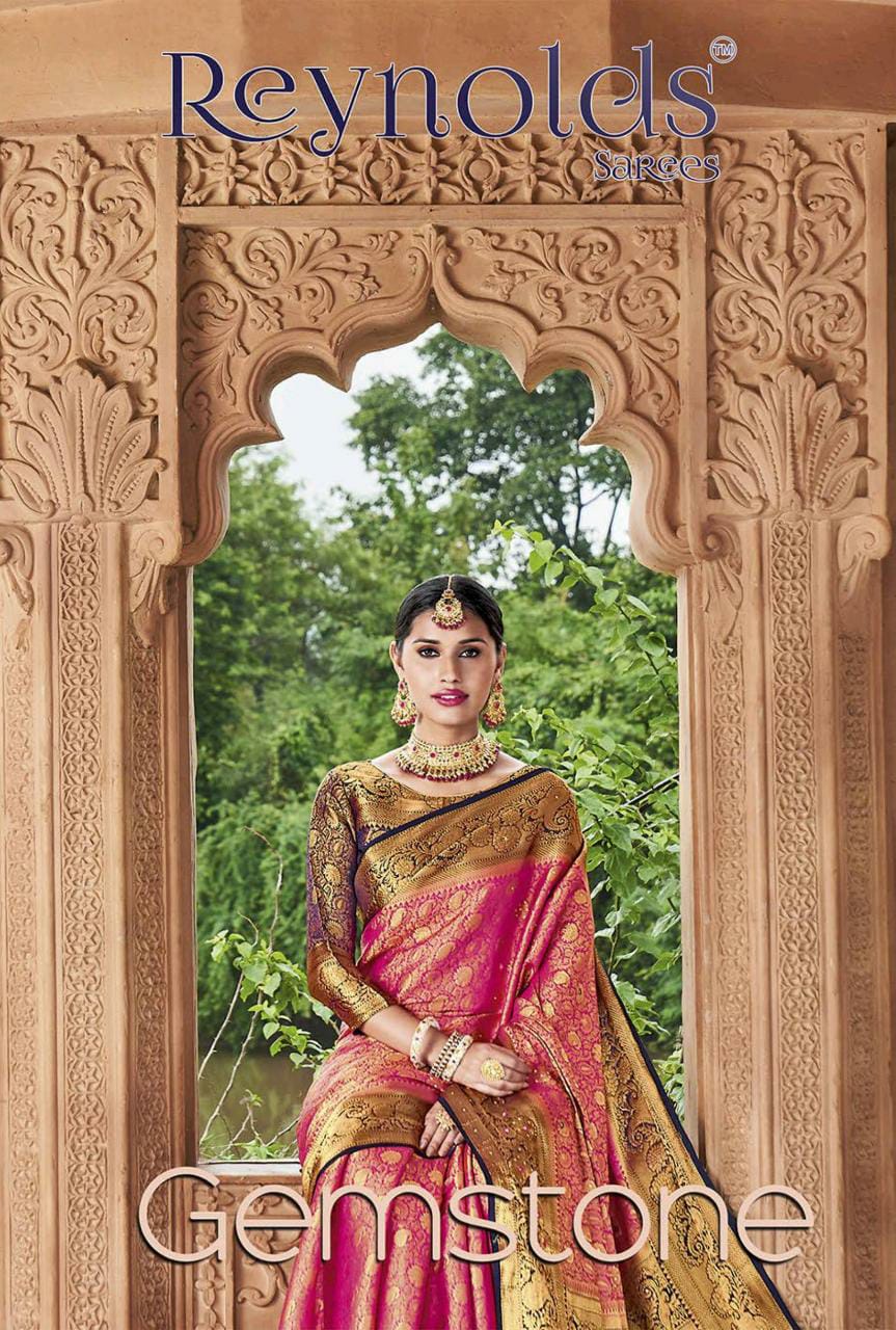 Reynolds Saree Presents Gemstone Good Looking Heavy Silk Saree In India