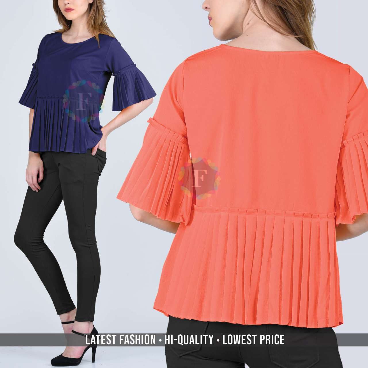 riviera pintex top by k4u girls designer short top summer wear collection