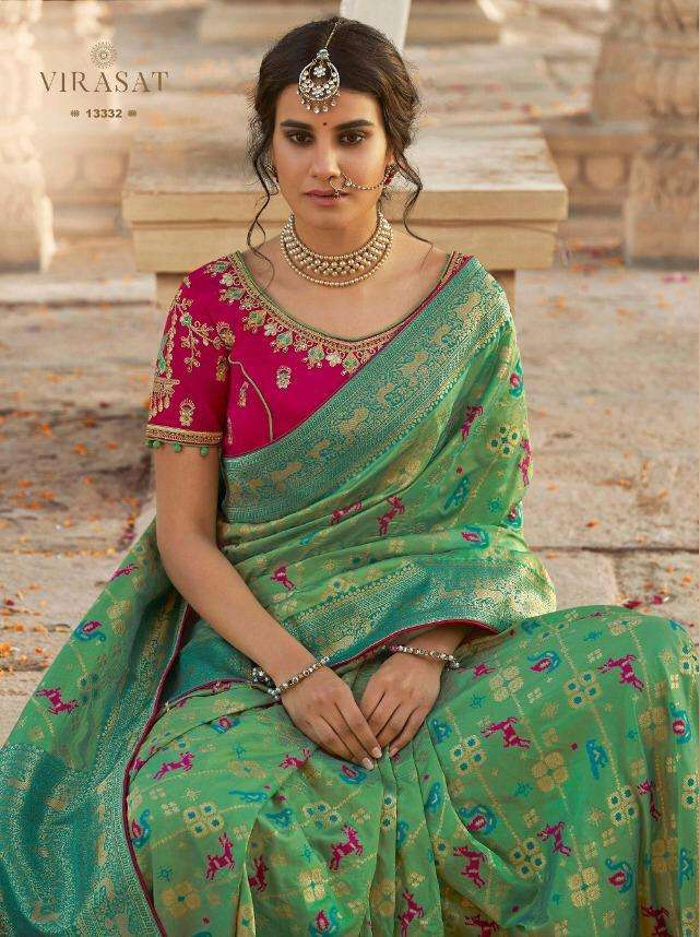 royal present virasat vol 41 silk party wear traditional wear saree wholesaler