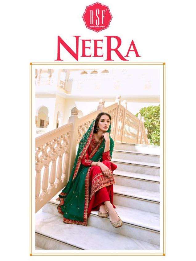 rsf neera silk exclusive elegant embroidery work women salwar kameez collection 