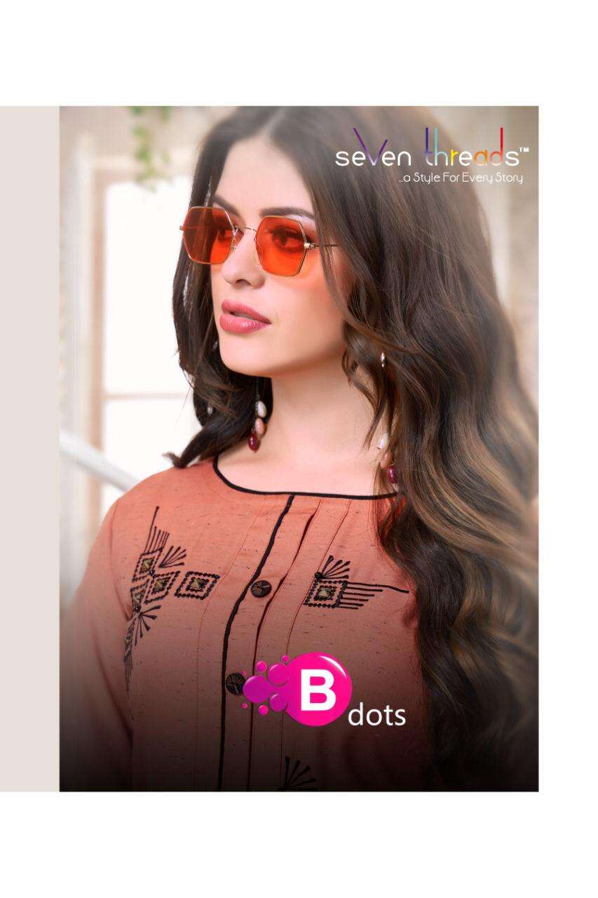 seven threads b dots rayon rayon kurti with plazzo fancy collection