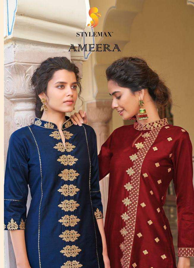 stylemax ameera pure viscose long top with plazzo online supplier