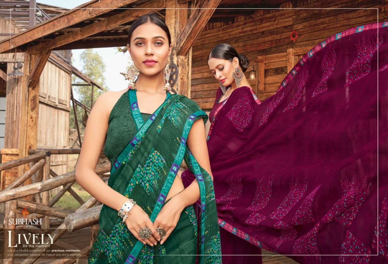 Subhash Saree Presents Lively Vol 3 Exclusive Georgette For Ladies Collections Saree