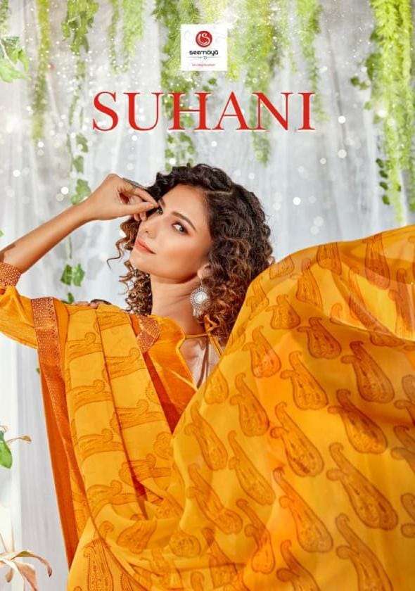 suhani by seemaya georgette printed ladies wear saree online designs