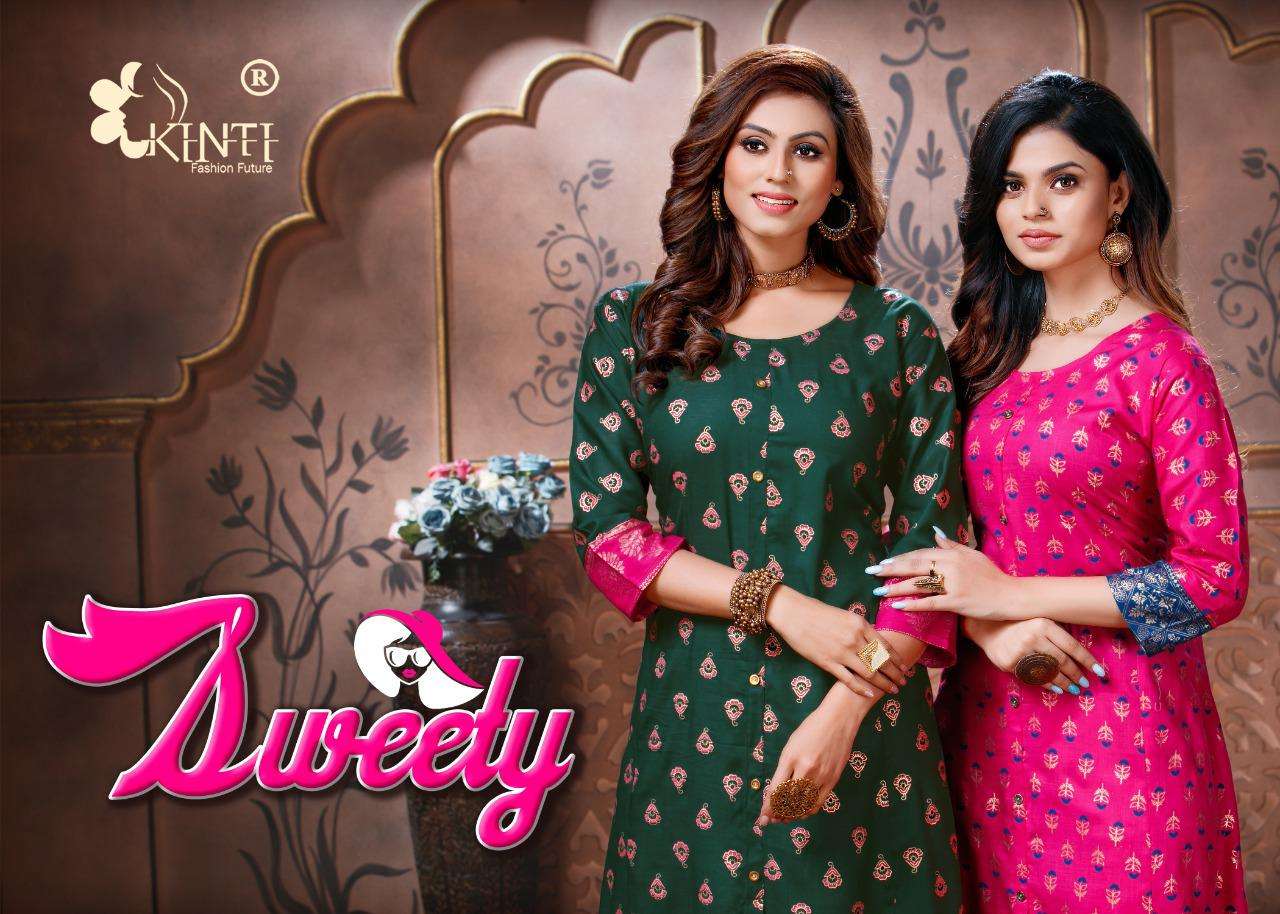 sweety by kinti rayon foil printed anarkali short kurti online supplier