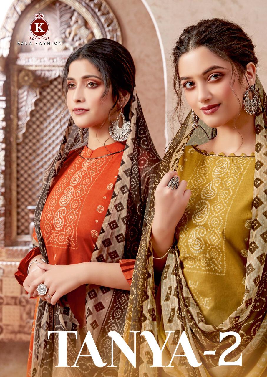 Tanya Vol 2 By Kala Fashion Cotton Printed Bandhani Style Dress Materials
