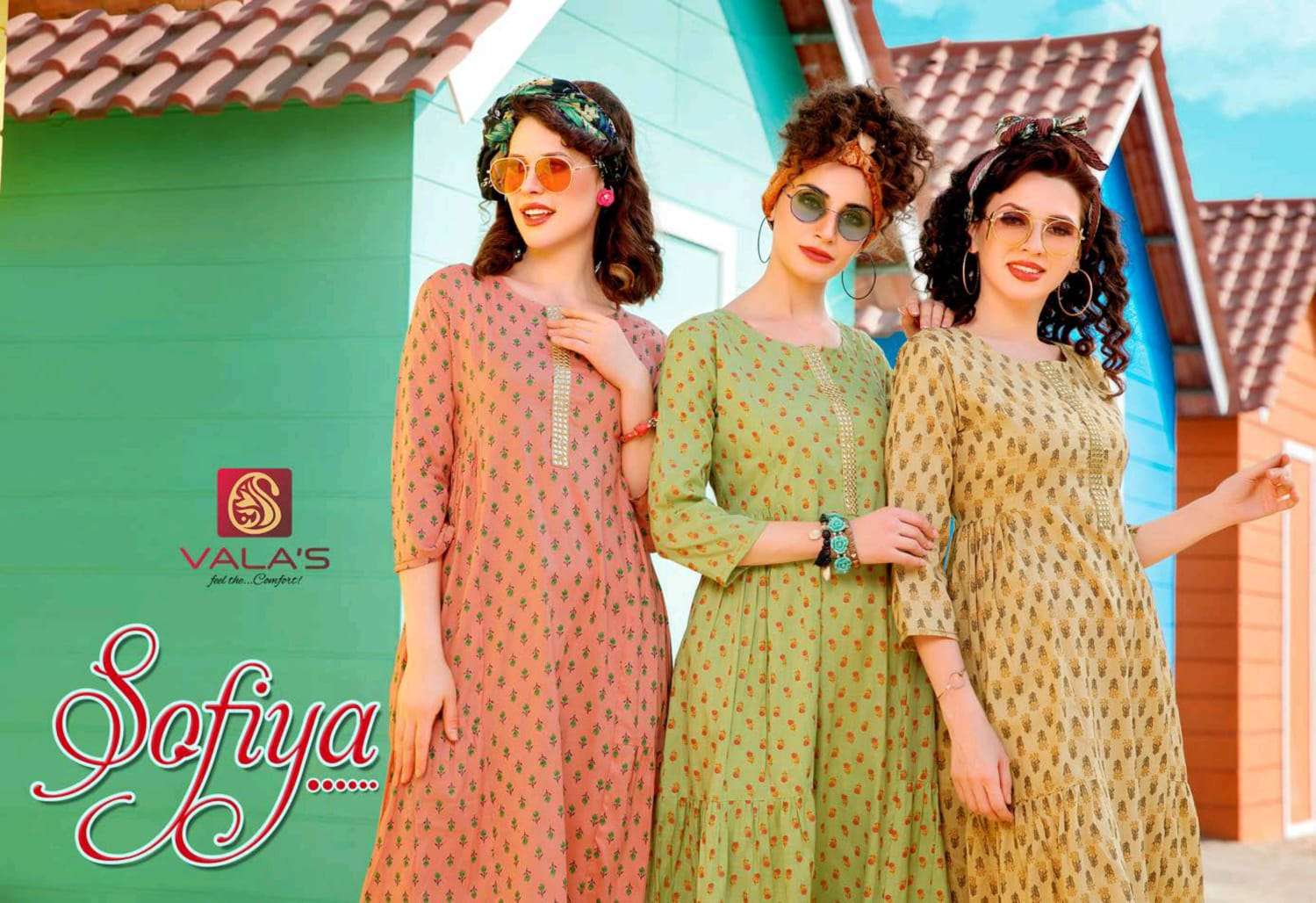 valas sofiya rayon print anarkali kurtis new design collection 