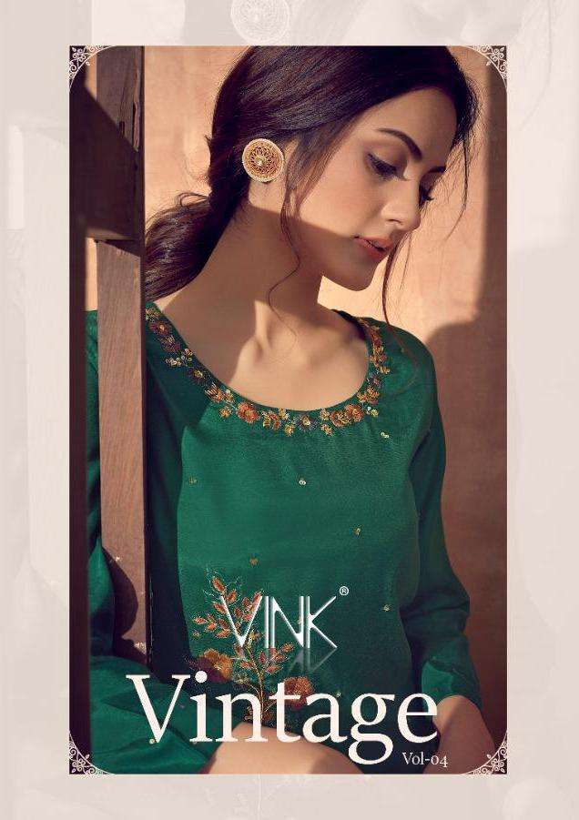 vintage vol 4 by vink viscose kurta with muslin pant collection