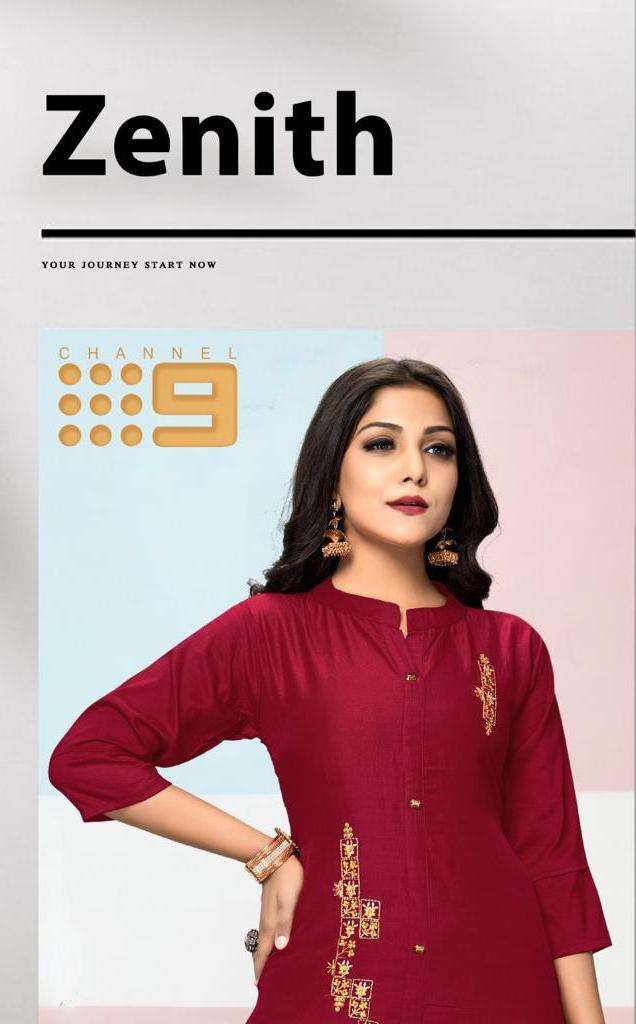 zenith by channel 9 chinon silk kurta with cotton slub pant pair collection