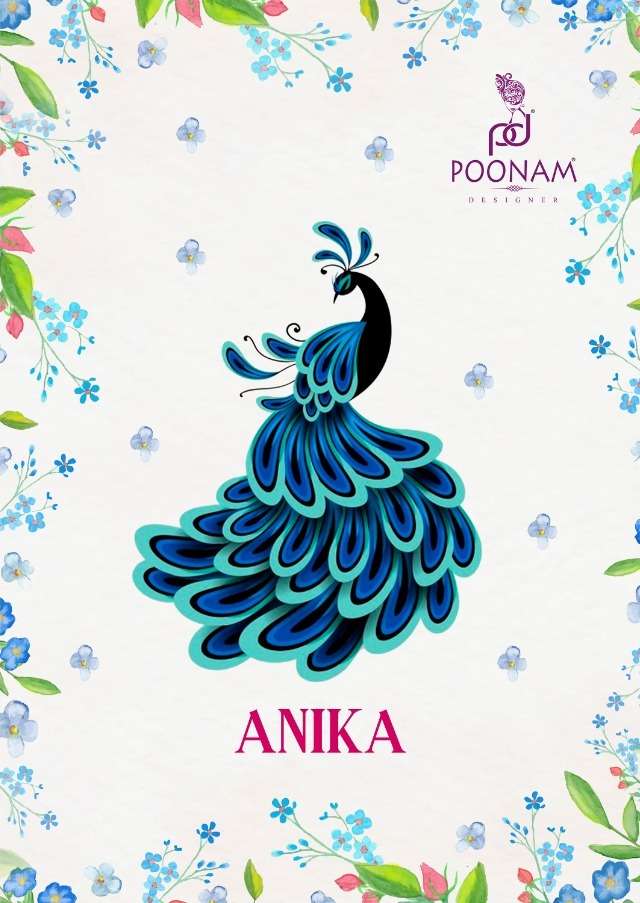 anika by poonam cotton long gown with dupatta wholesaler