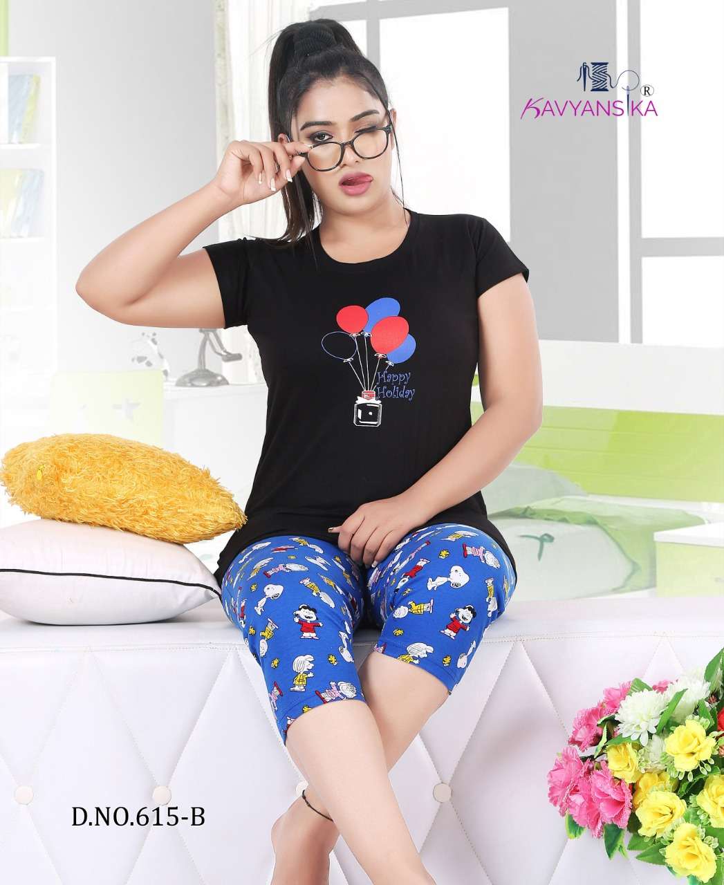 capri night suit vol 615 by kavyansika hosiery cotton girls night suits