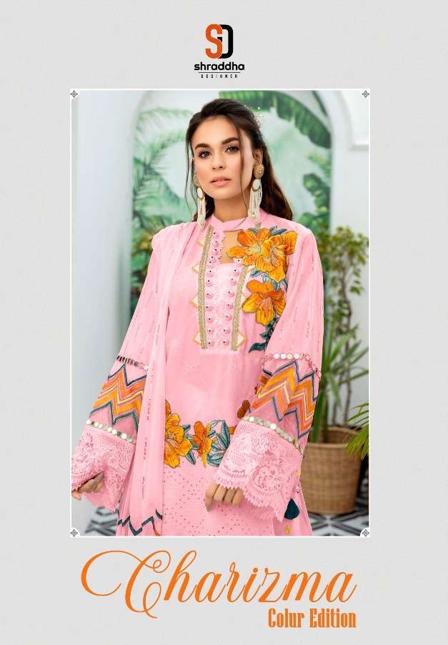 charizma colur edition by shraddha cambric cotton pakistani dresses