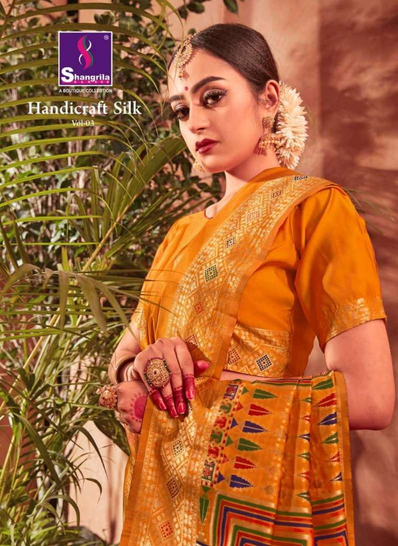 handicraft silk vol 2 by shangrila soft silk saree wholesaler 