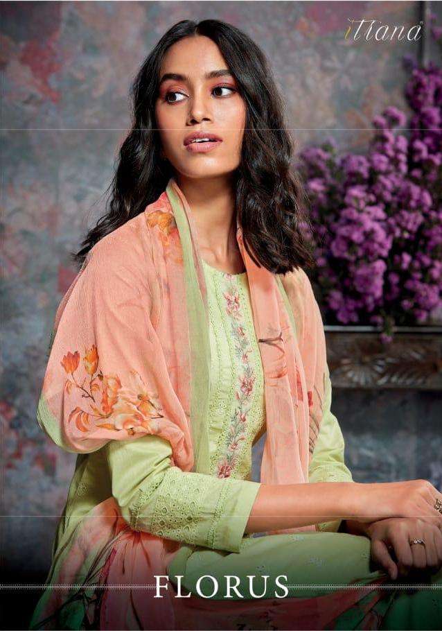itrana florus cambric cotton designer fancy salwar kameez