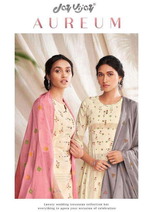 jay vijay aureum 5901-5910 series cotton block printed ladies suits wholesaler 