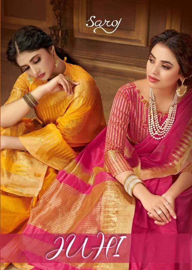juhi by saroj cotton silk summer wear designer sarees