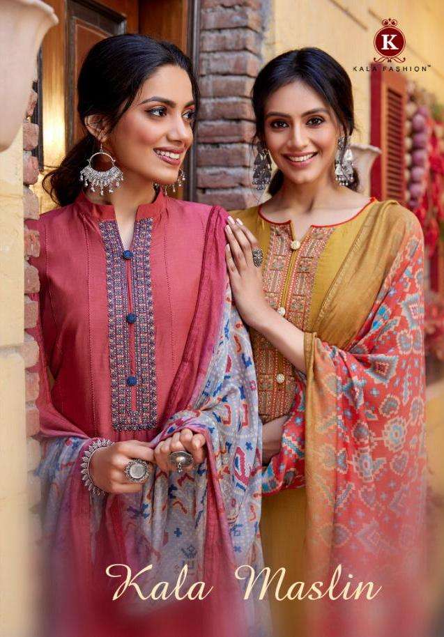 kala maslin by kala fashion embroidery on maslin designer fancy suits