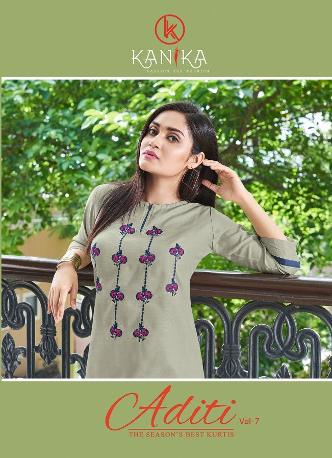 Kanika Launching Aditi Vol 7 Rubby Silk With Embroidery Work Kurti At Lowest Rate