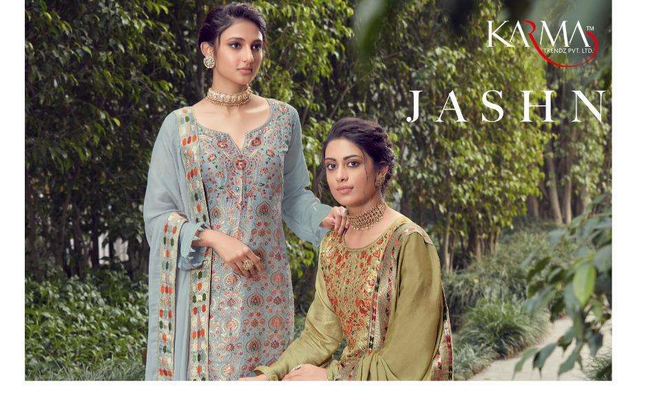 karma jashn 1088-1094 series silk jacquard exclusive indian salwar kameez