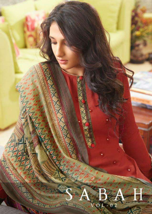 karma sabah vol 2 990-995 series muslin embroidery suits collection