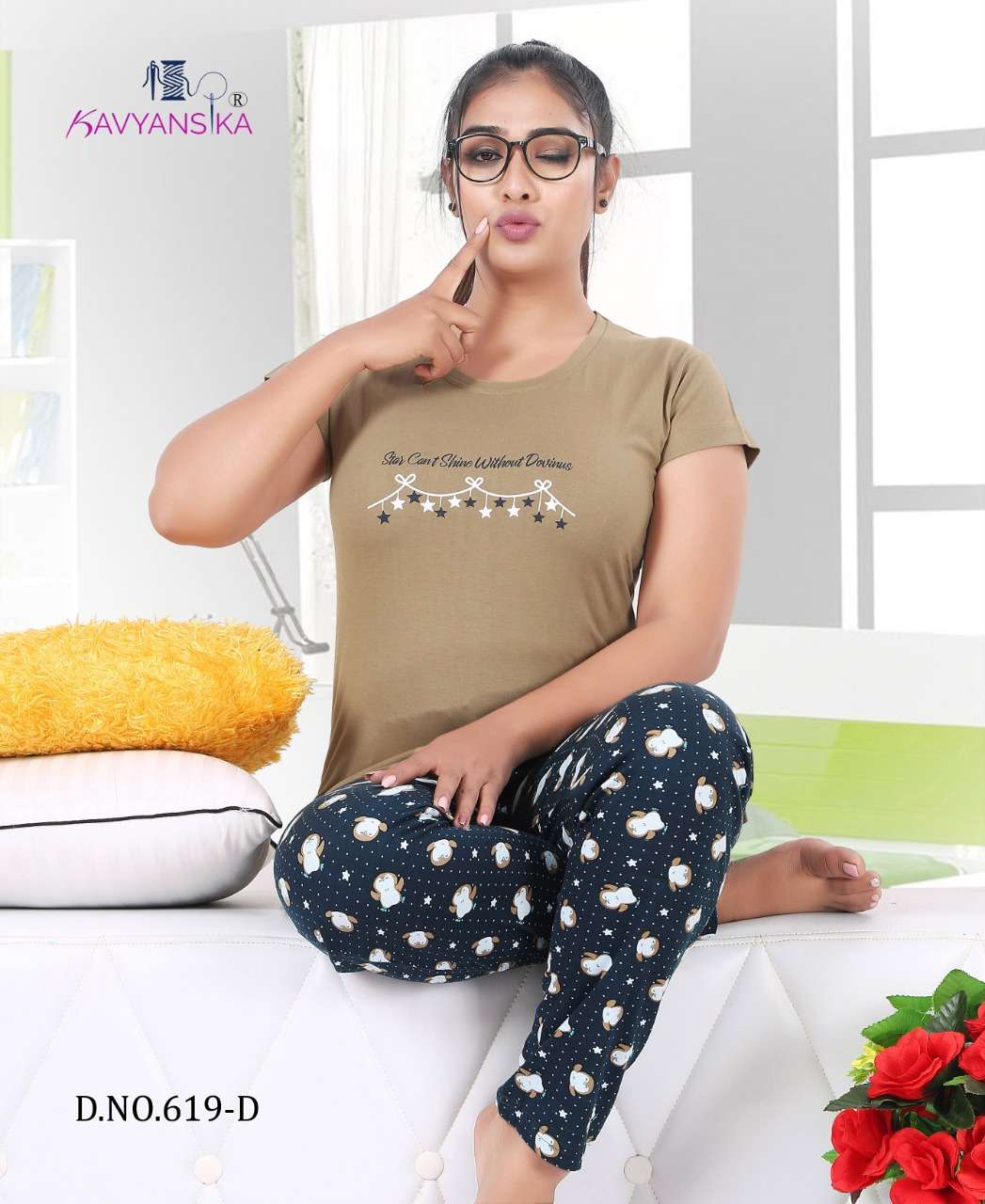kavyansika night suit vol 619 hosiery cotton night wear collection 