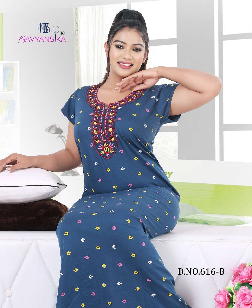 kavyansika nighty vol 616 hosiery cotton women nighty collection