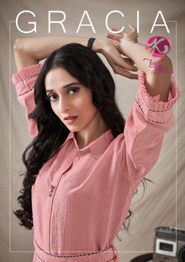 kurti times present gracia viscose embroidery designer kurtis wholesaler