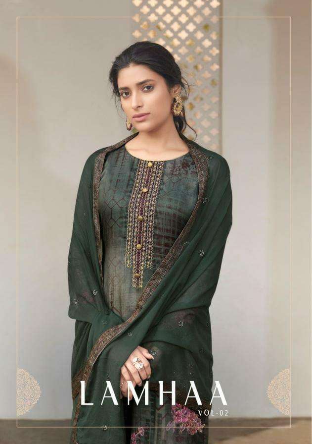 lamhaa vol 2 by karma 819-824 series jam satin exclusive rich collection of suits