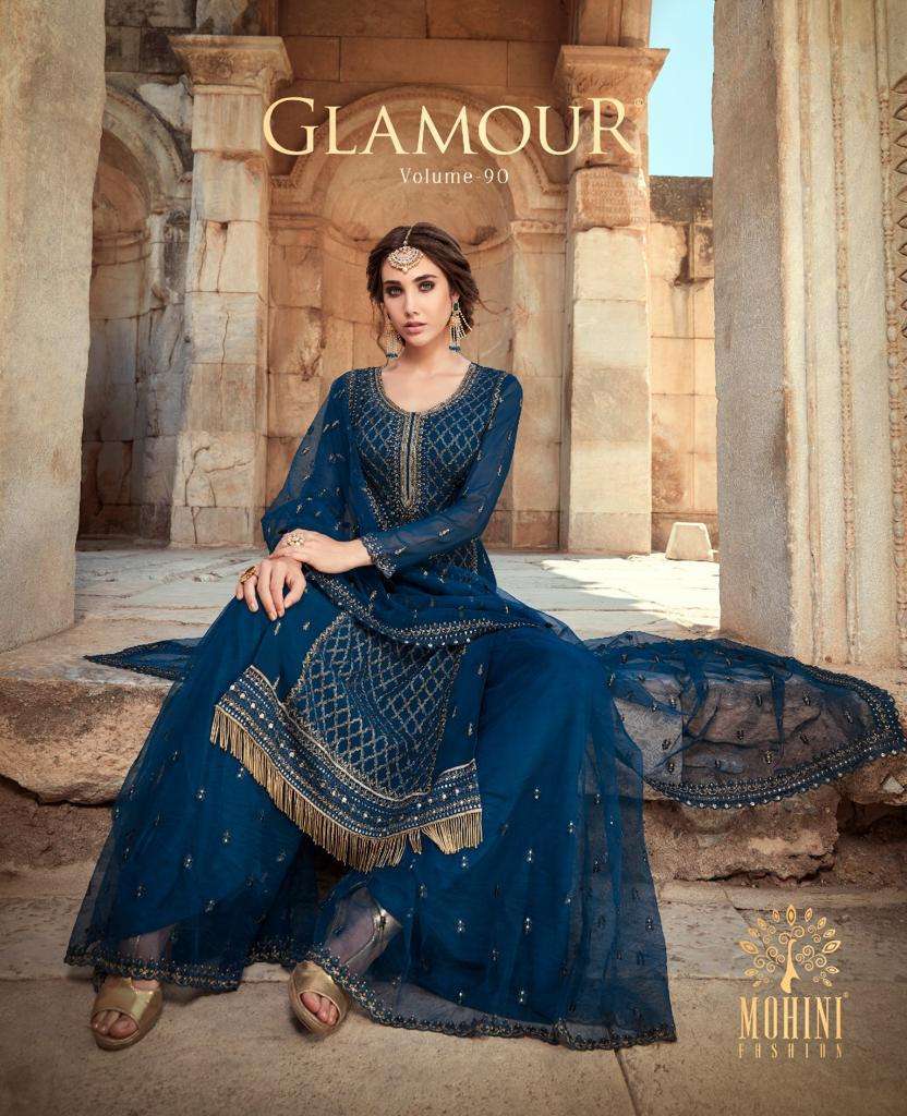 mohini glamour vol 90 georgette sharara stylish party wear suits