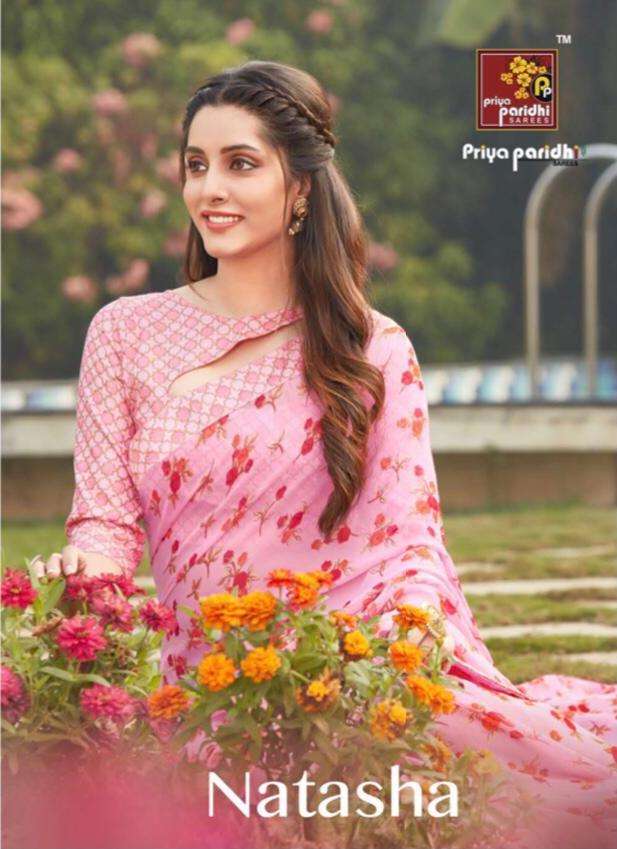 natasha by priya paridhi georgette printed daily lifestyle saree