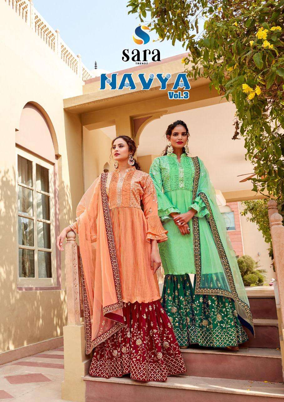 navya vol 3 by sara trendz plazzo style readymade pakistani salwar kameez