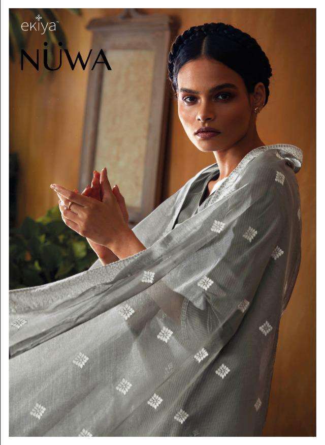 nuwa by ekiya cotton embroidery summer wear dress materials by ganga
