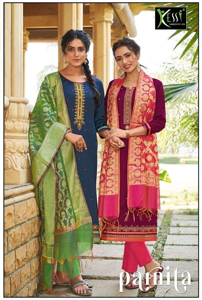 parnita vol 5 by kessi jam silk work salwar kameez