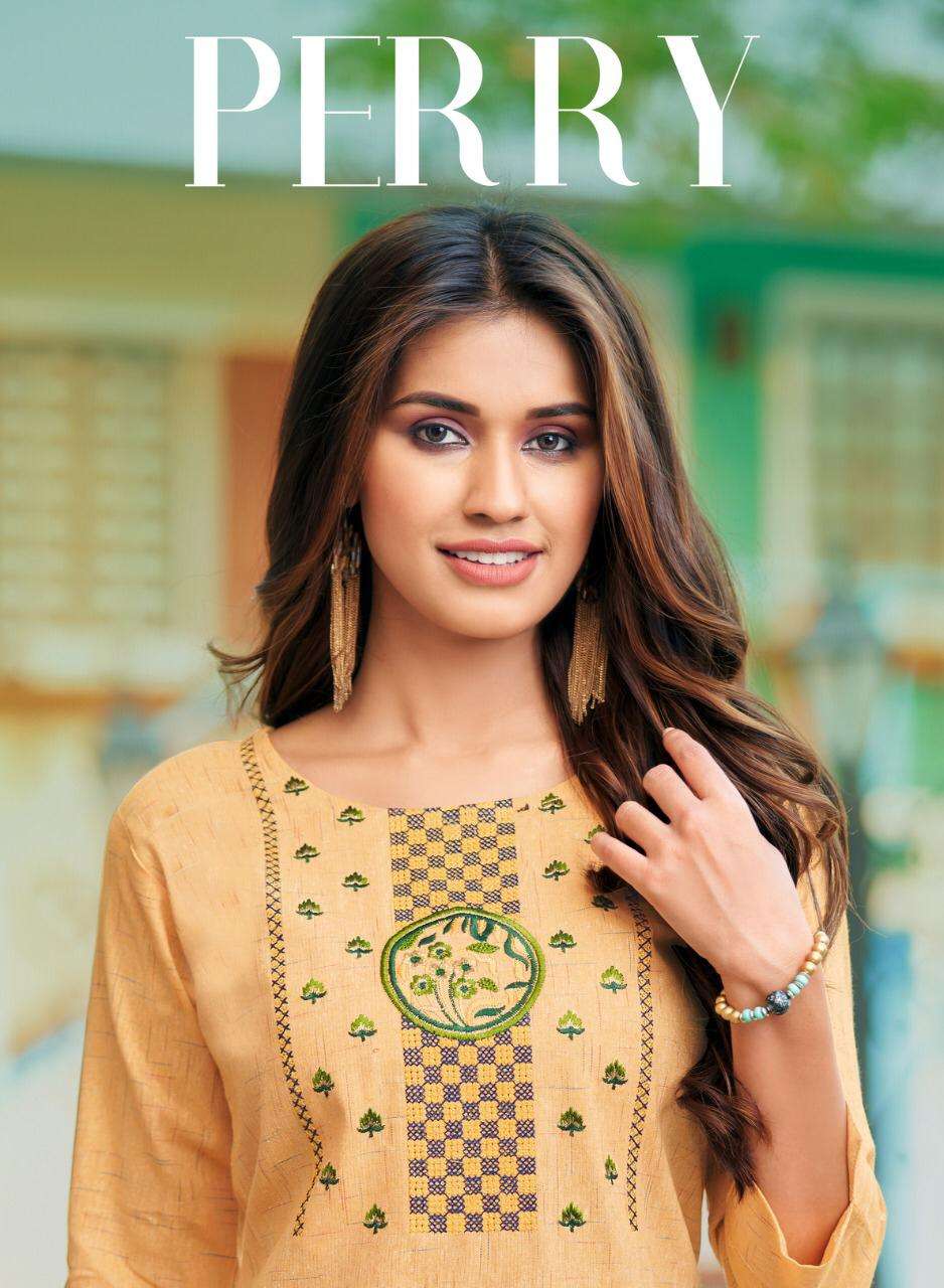 perry by panghat nx cotton weaving casual kurti collection