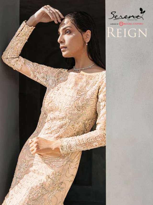 reign by megha exports georgette embroidery pakistani suits wholesaler