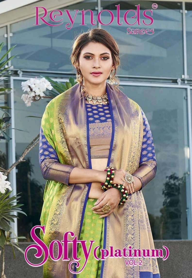reynolds sarees softy platinum vol 2 authorized silk sari wholesaler in surat 