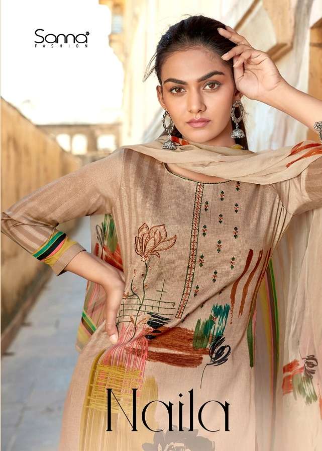 sanna present naila jam silk summer wear fancy indian dresses