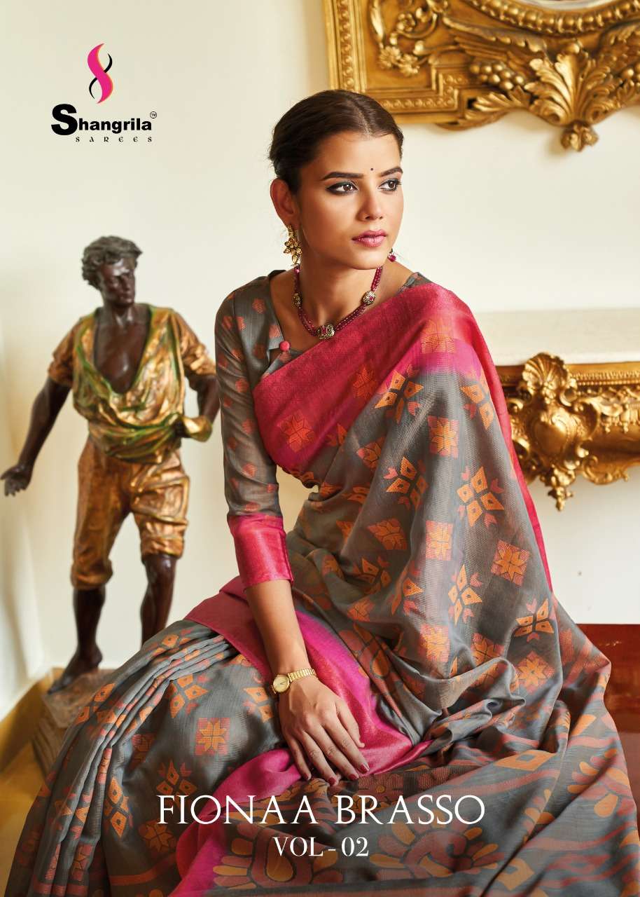 shangrila saree wholesaler in surat fionaa brasso vol 2 excellent color range 