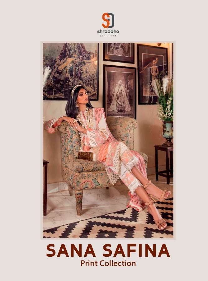 shraddha sana safina print collection lawn cotton pakistani suits