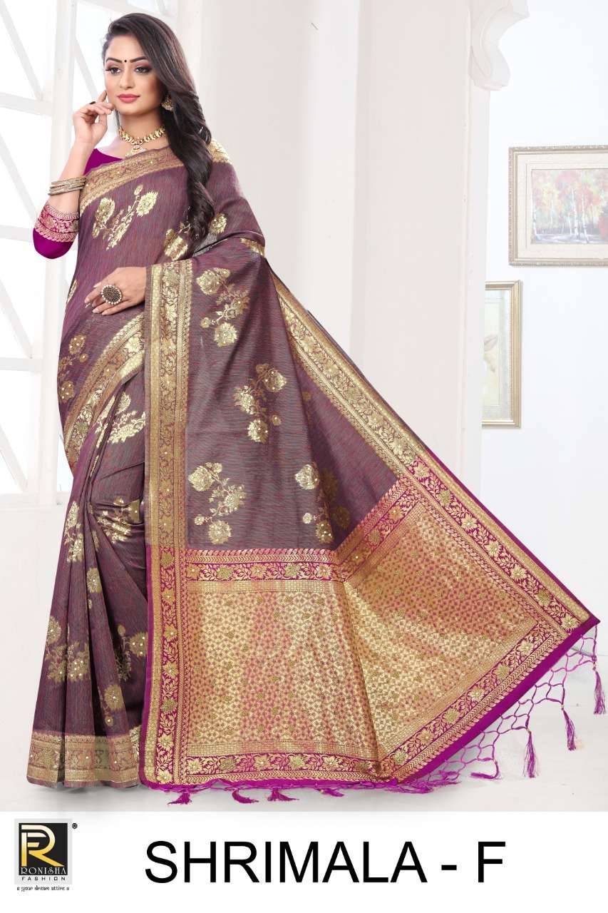 Shrimala by ranjna saree siroski diamond kasual wear silk saree Collection 